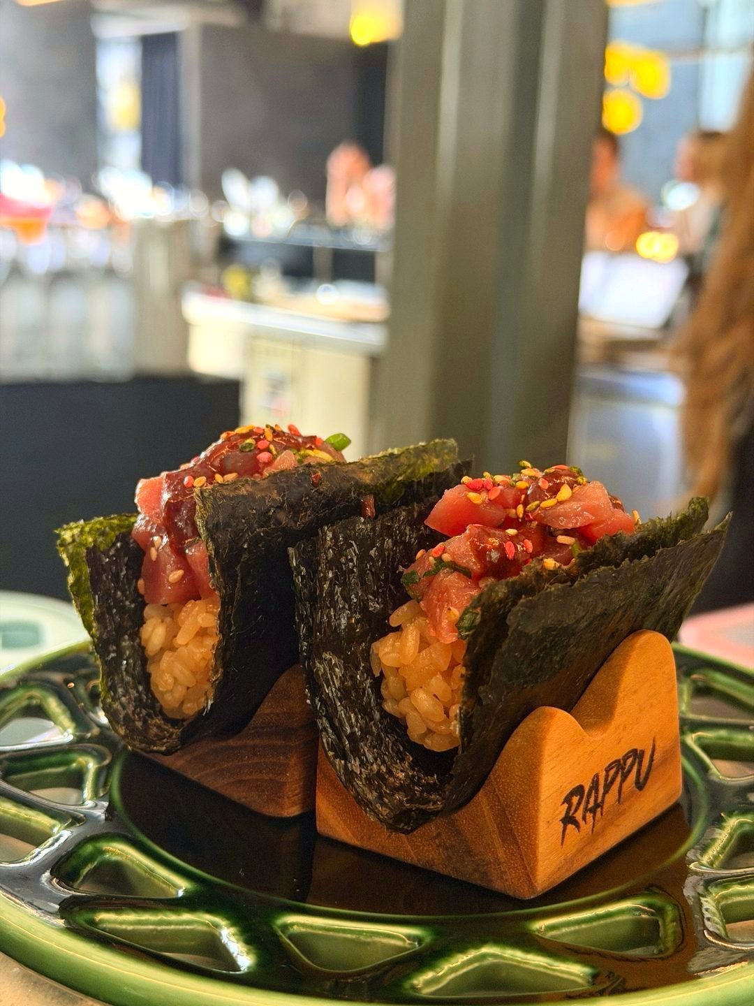 Warm Rice Tuna Hand Roll at Rappu